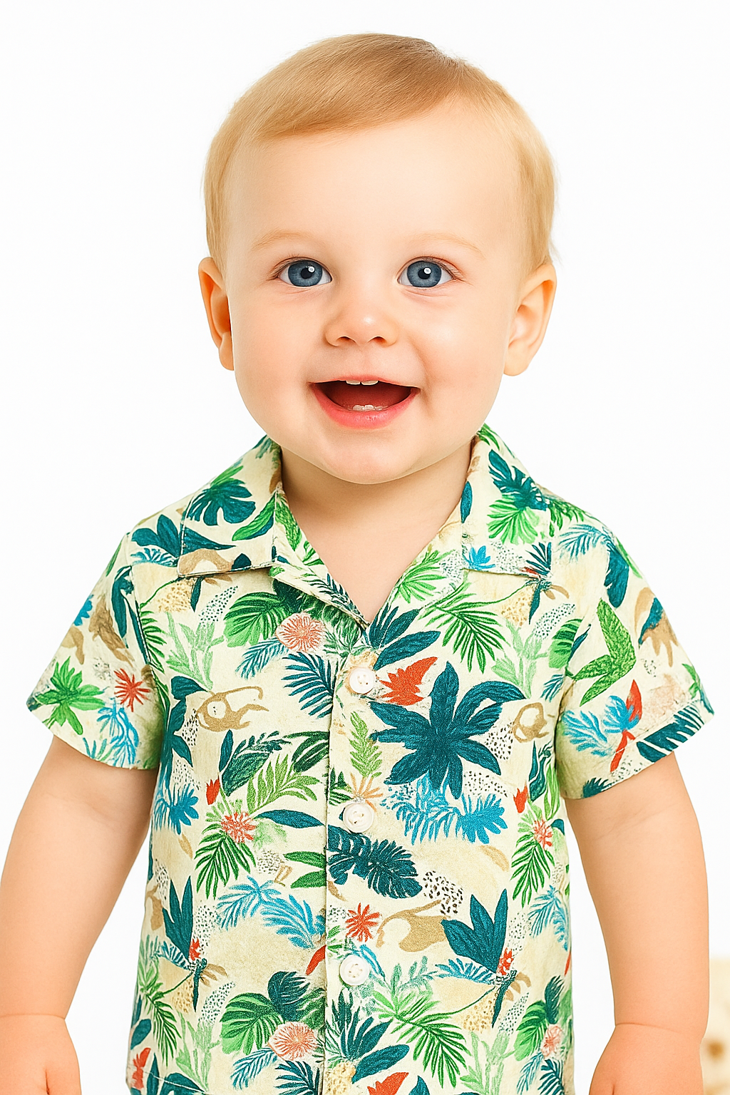 Baby Boy Tropical Shirt and Shorts Set