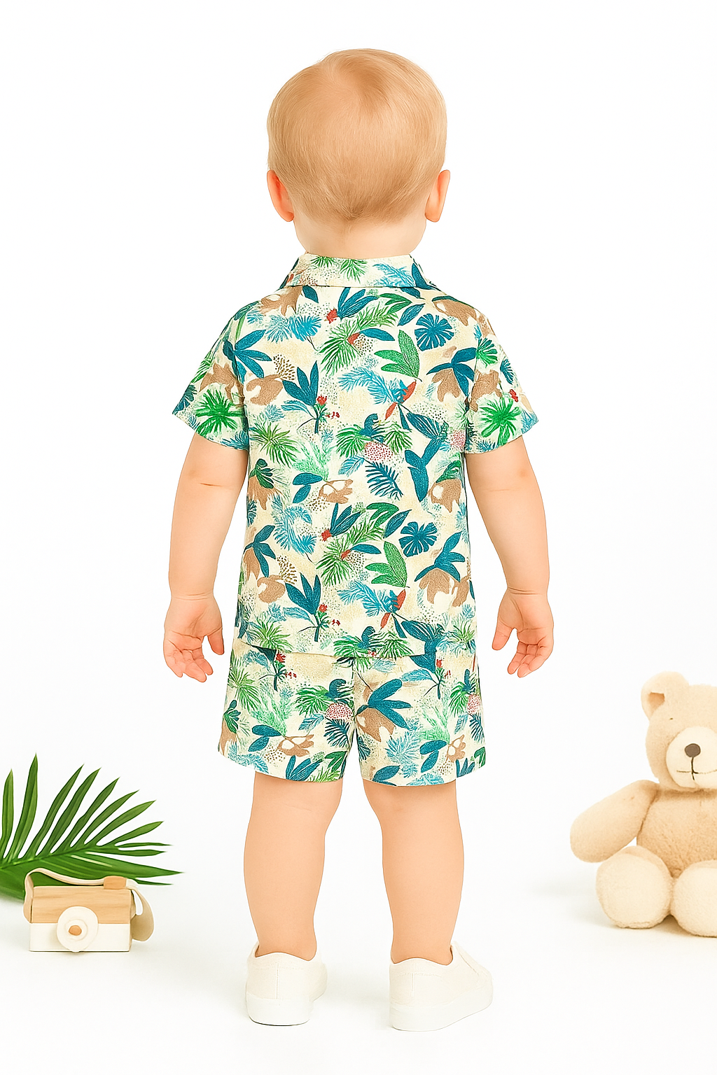 Baby Boy Tropical Shirt and Shorts Set